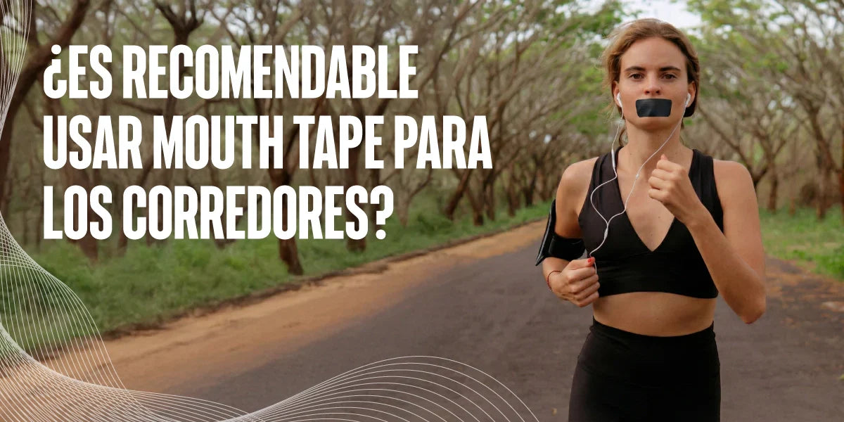 Chica corriendo con una mouth tape