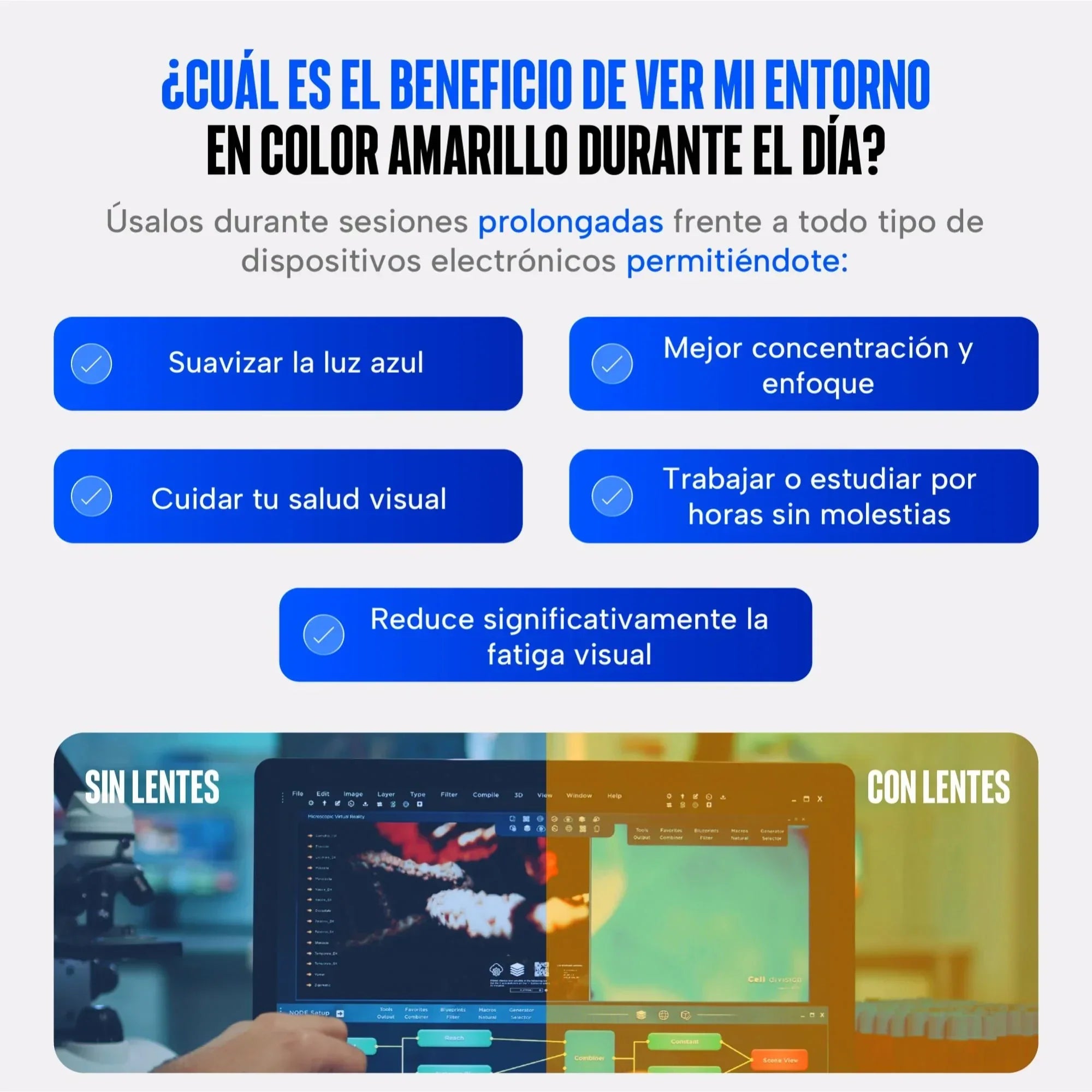 Lentes para luz azul